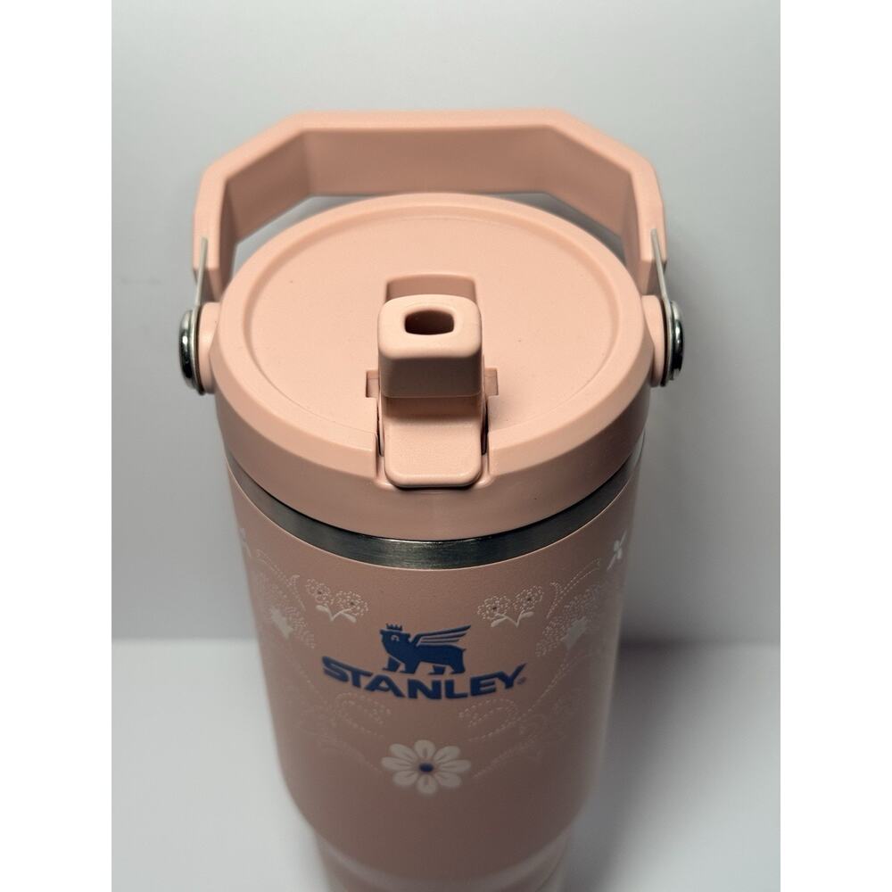 Stanley 2025 Summer Edit PINK DUSK STITCH 30oz Ice Flow Quencher Tumbler BNWT - Picture 6 of 8